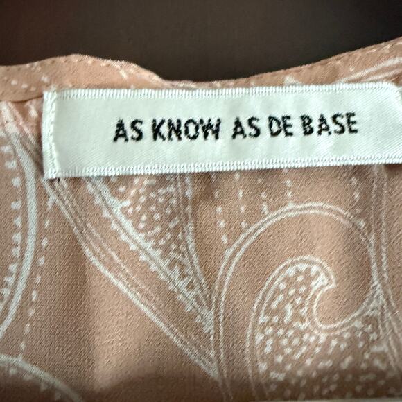 AS KNOW AS DE BASE | Petal pink paisley Y2K Flutter sleeve Top | Small Japanese - Picture 3 of 8